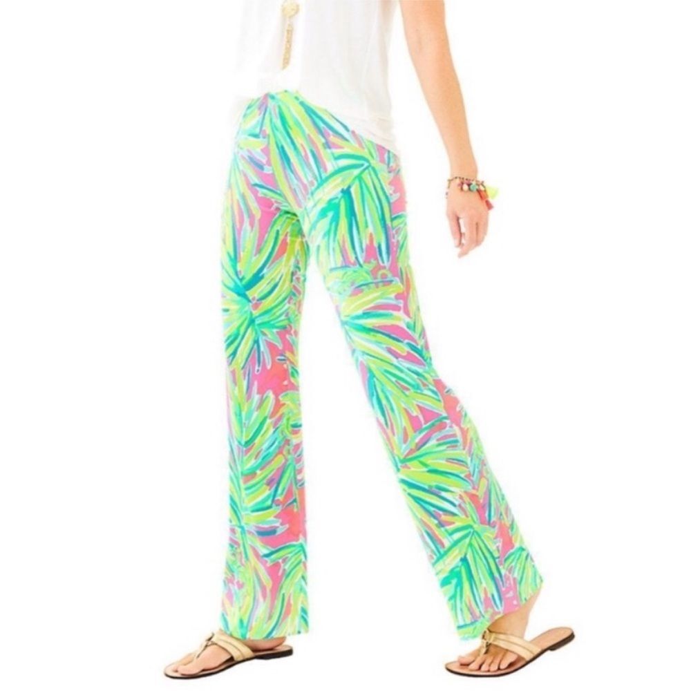LILLY PULITZER Royal Lime Georgia May palazzo pant XXS